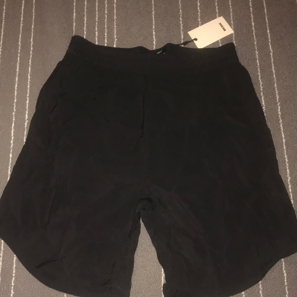 Black shorts.